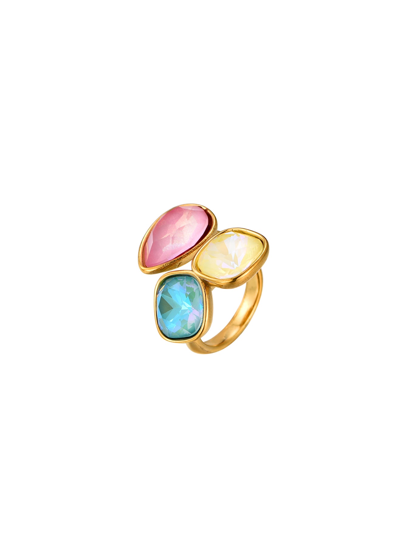 Theodora Trio Energy Stones Golden Ring