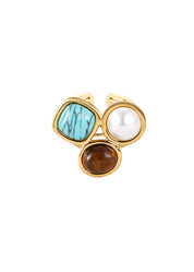 Theo Trio Energy Stones Golden Ring - II