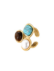 Theo Trio Energy Stones Golden Ring - II