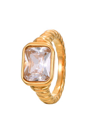 Anillo Karema Diamante Dorado