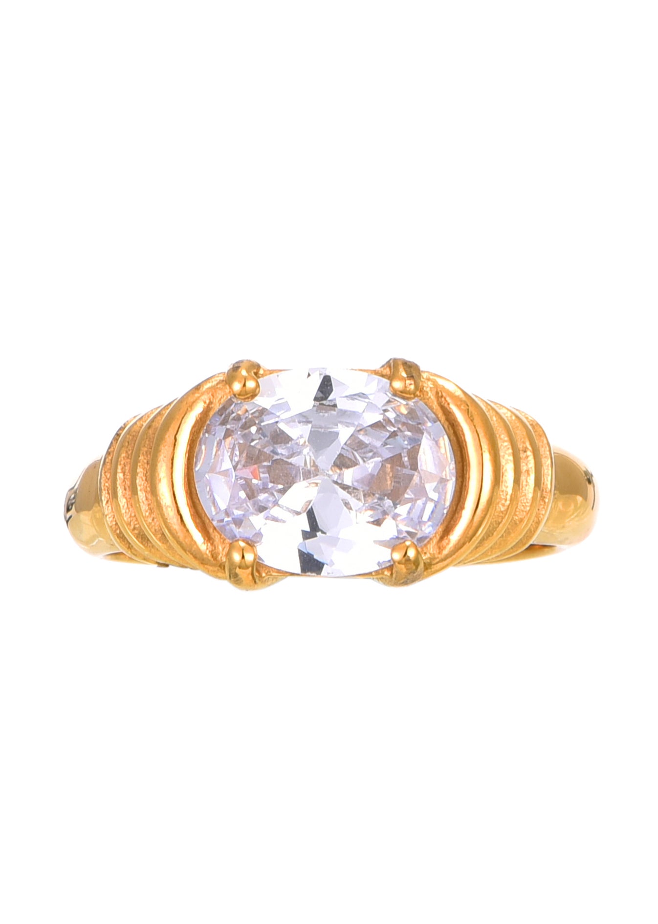 Anillo Karema Diamante Dorado