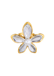 Joanne Flower Silver Golden Ring