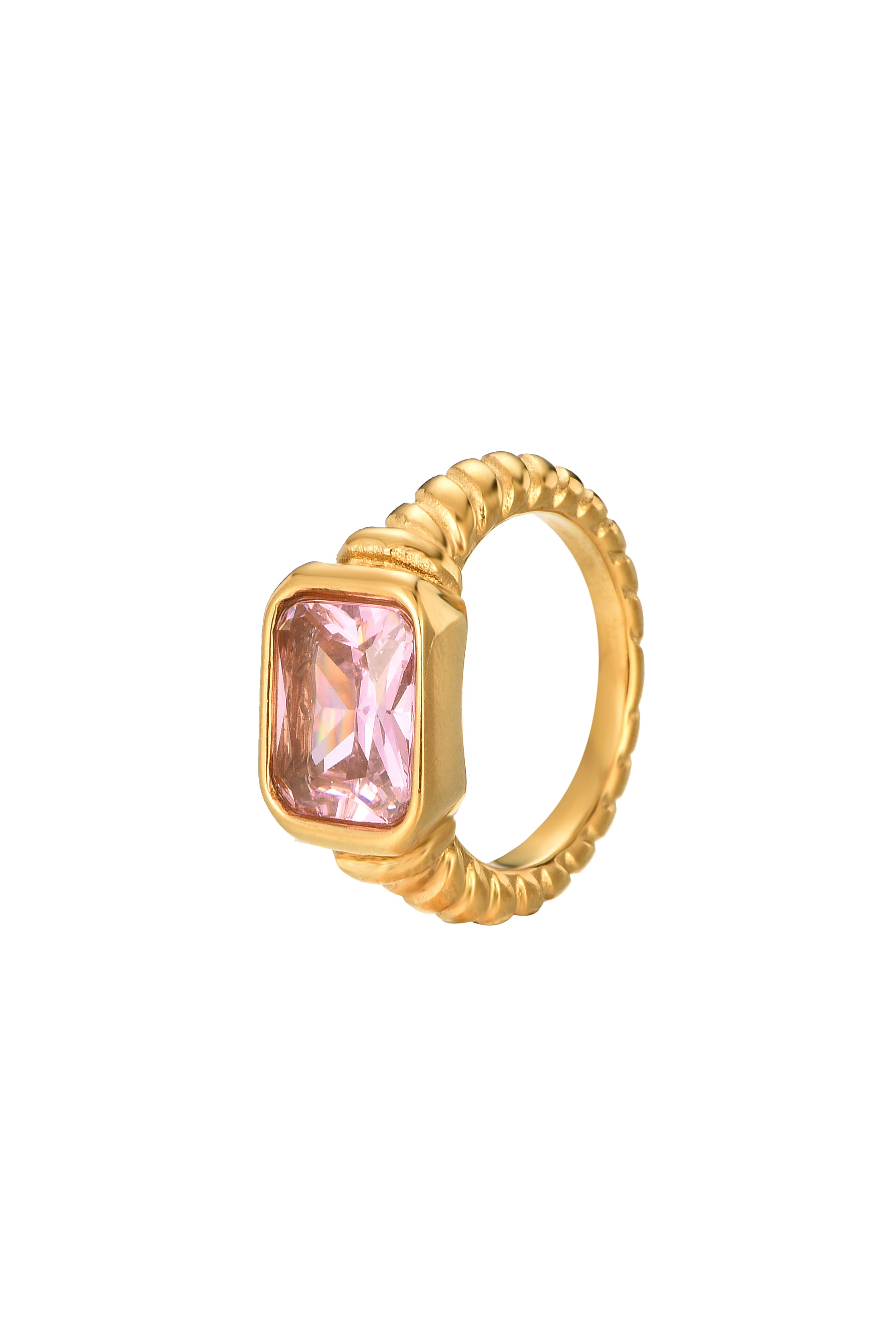 Karema Diamond Golden Ring - Pink
