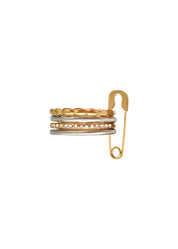 Minnie Golden Silver Ring