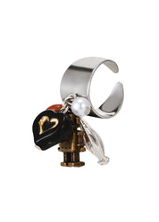 Robot Love Silver Ring