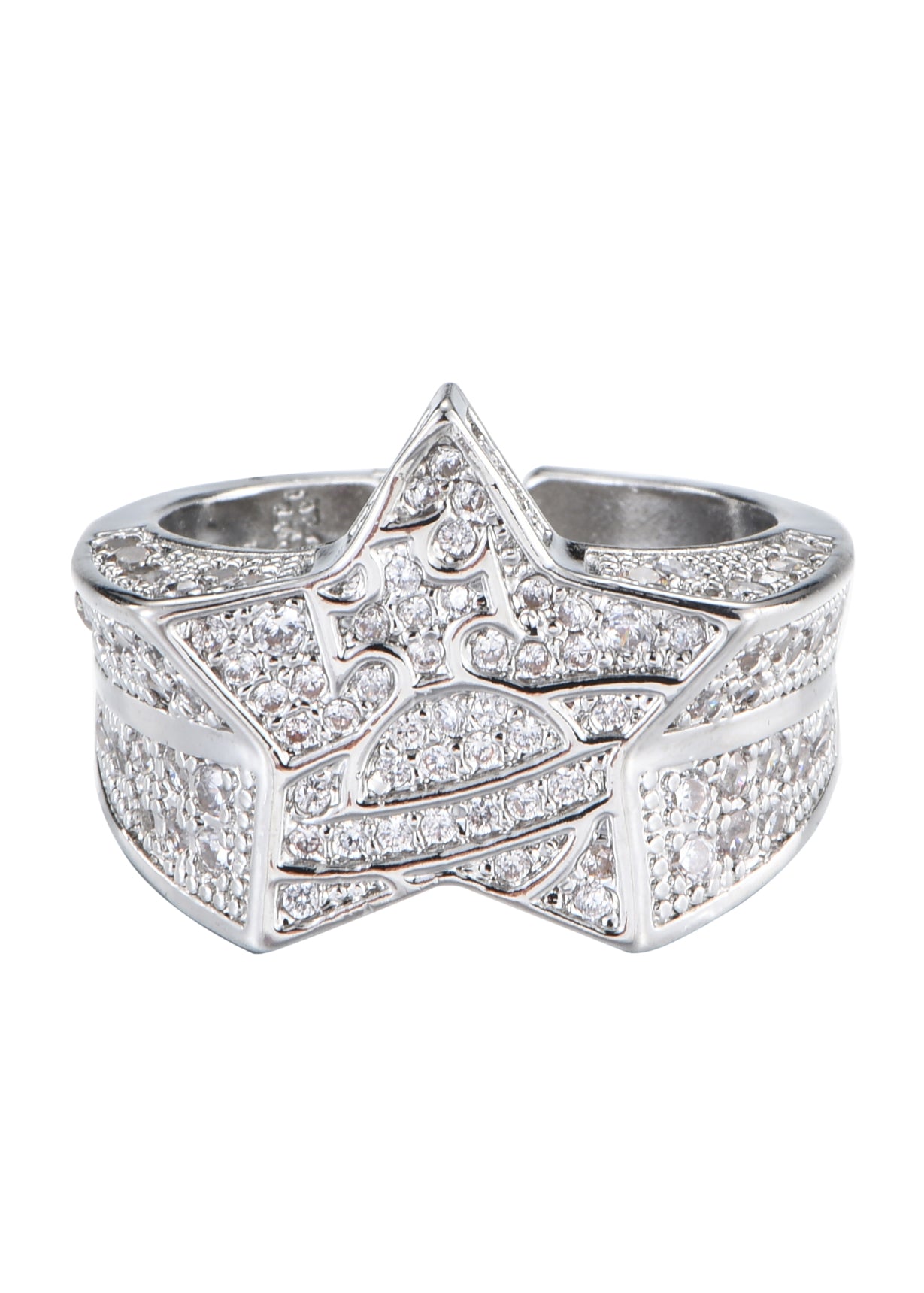 Star Universe Glittering Silver Ring