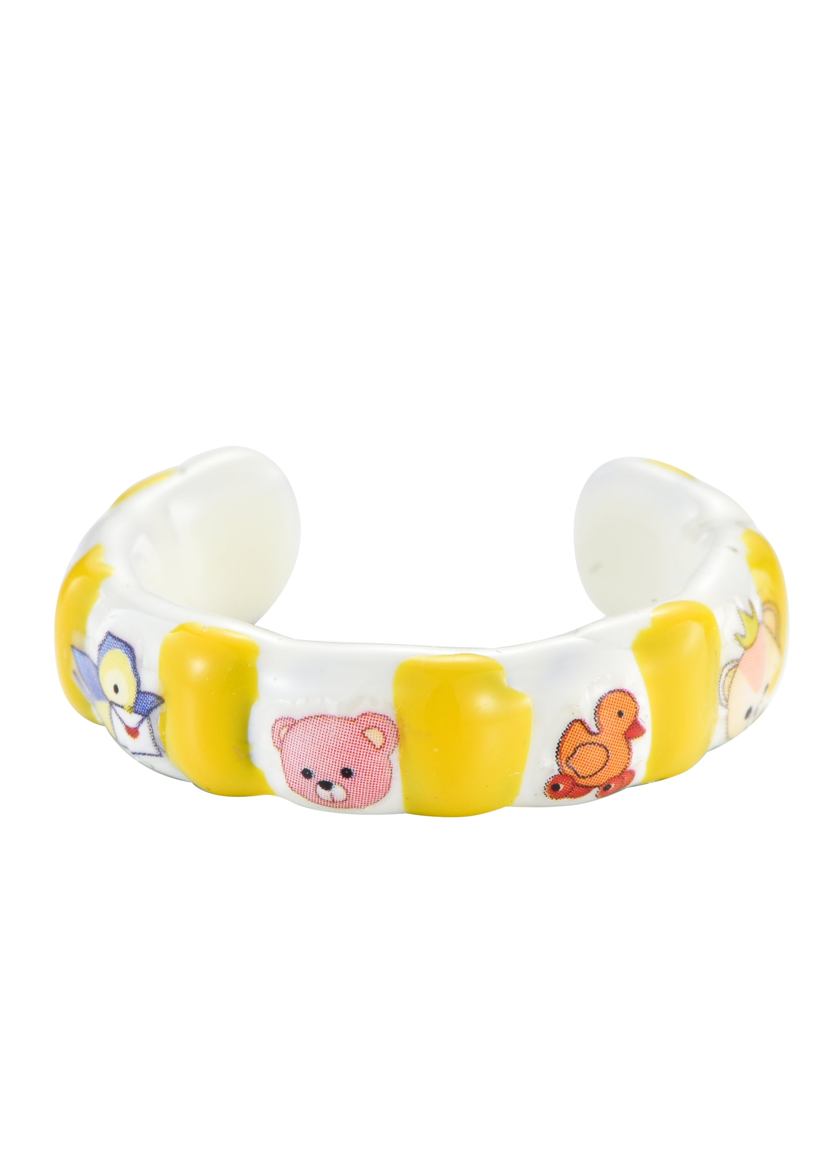 Momo Ring III - White Yellow Bear