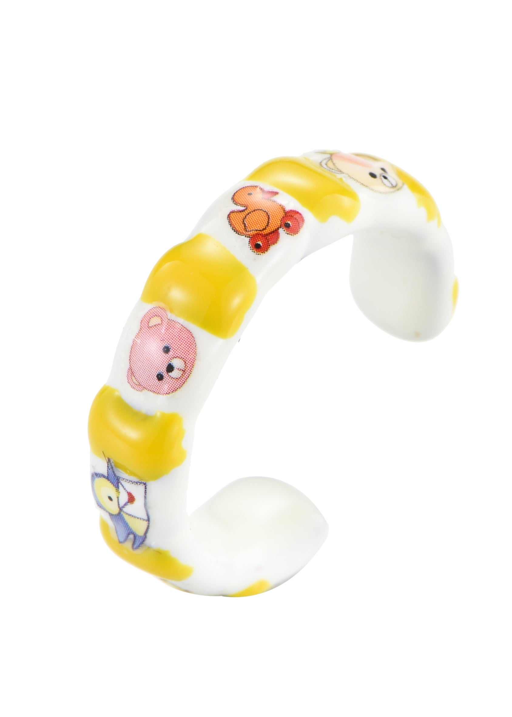 Momo Ring III - White Yellow Bear