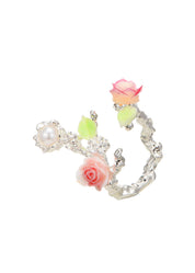 Cate Rose Flower Silver Ring