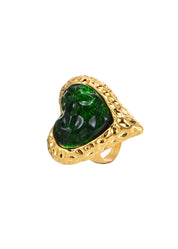 Adam Love In All Shape Green Ring