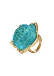 Night Dream Blue Rose Ring