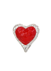 Adam Love In All Shape Red Ring - Silver