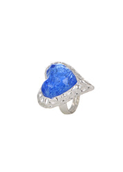 Adam Love In All Shape Blue Ring - Silver