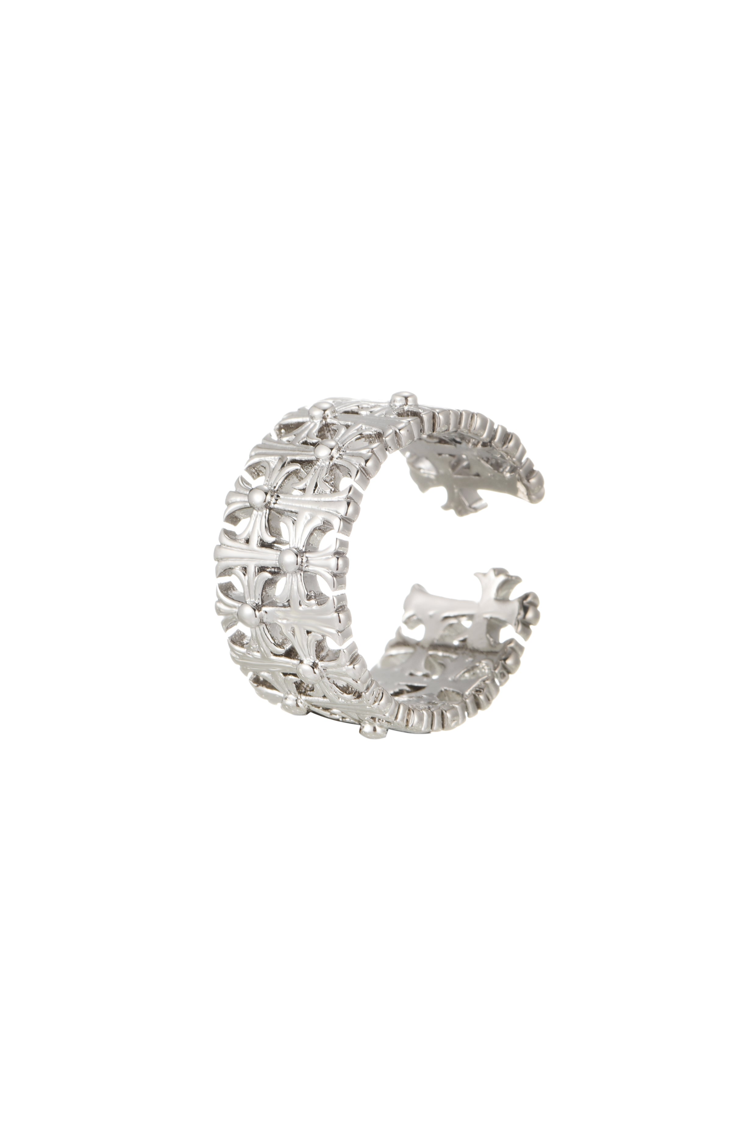 Val Cross Silver Ring