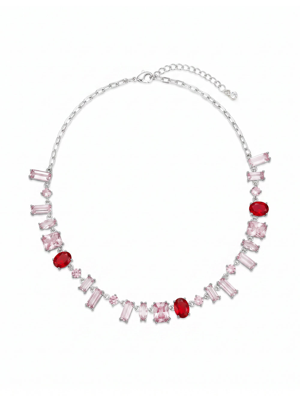 Kira Colorful Crystals Silver Necklace