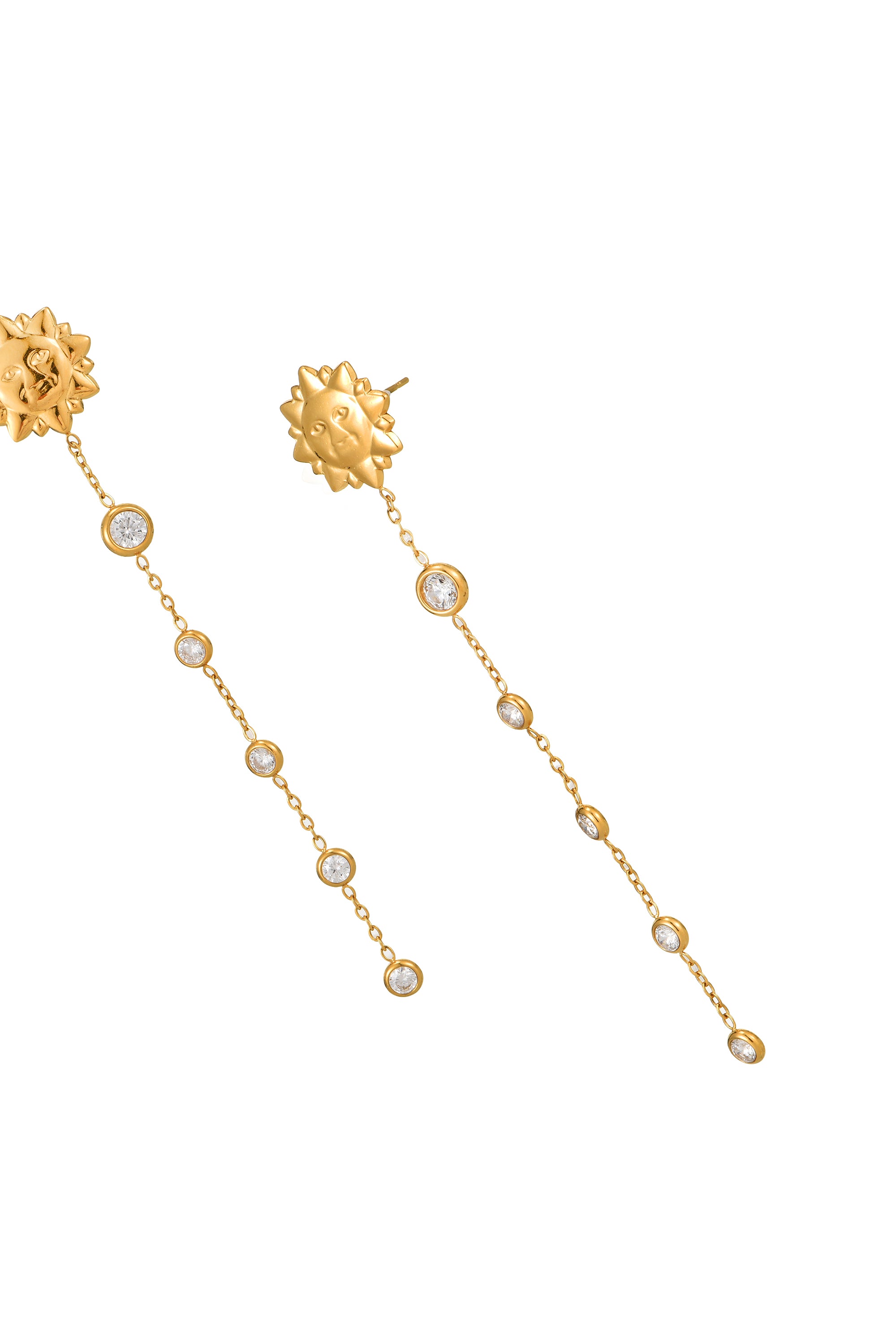 Sam Long Earrings - Sun