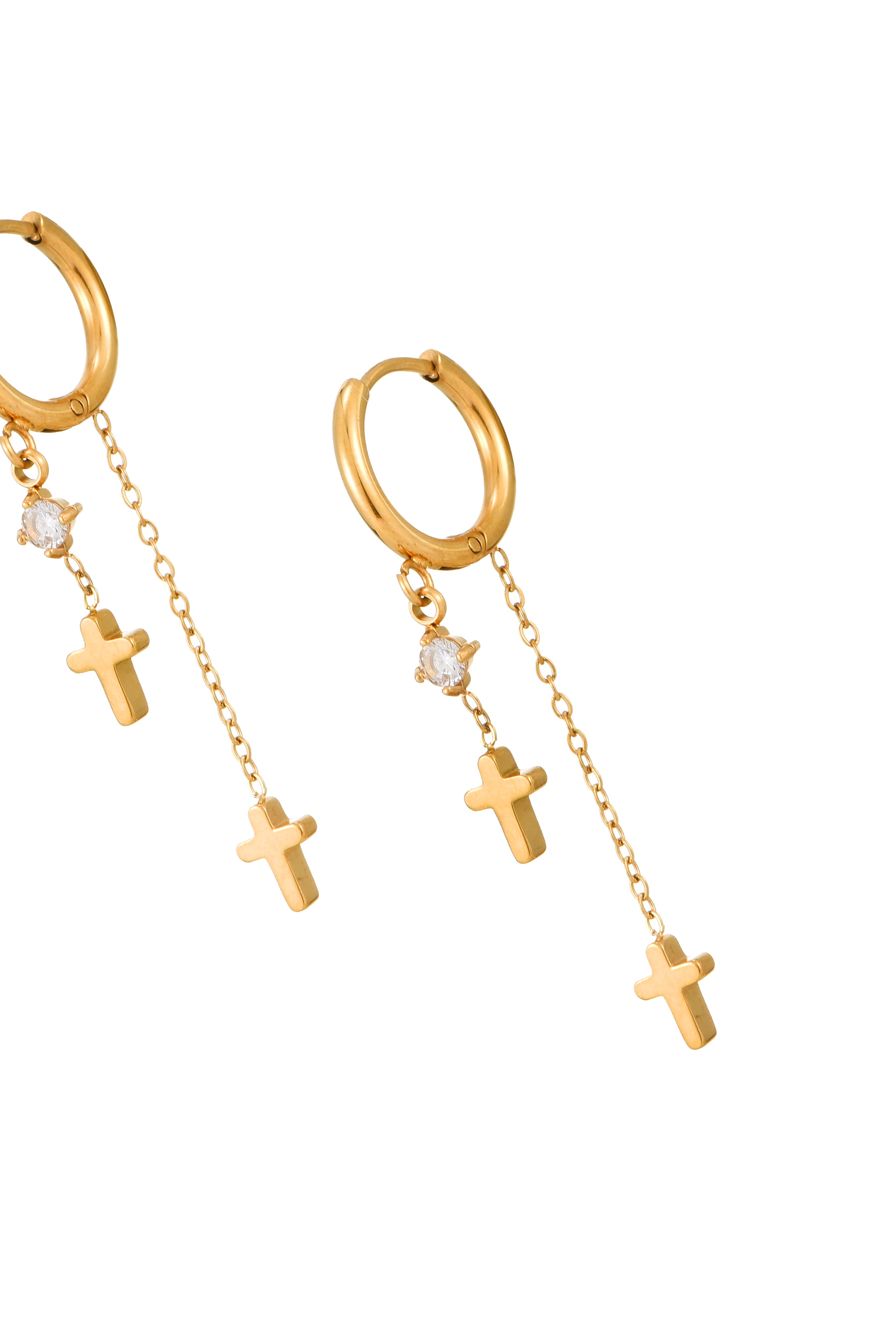 Allison Long Earrings - Cross