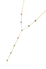 Lynn Lariat Necklace - Turquoise Blue