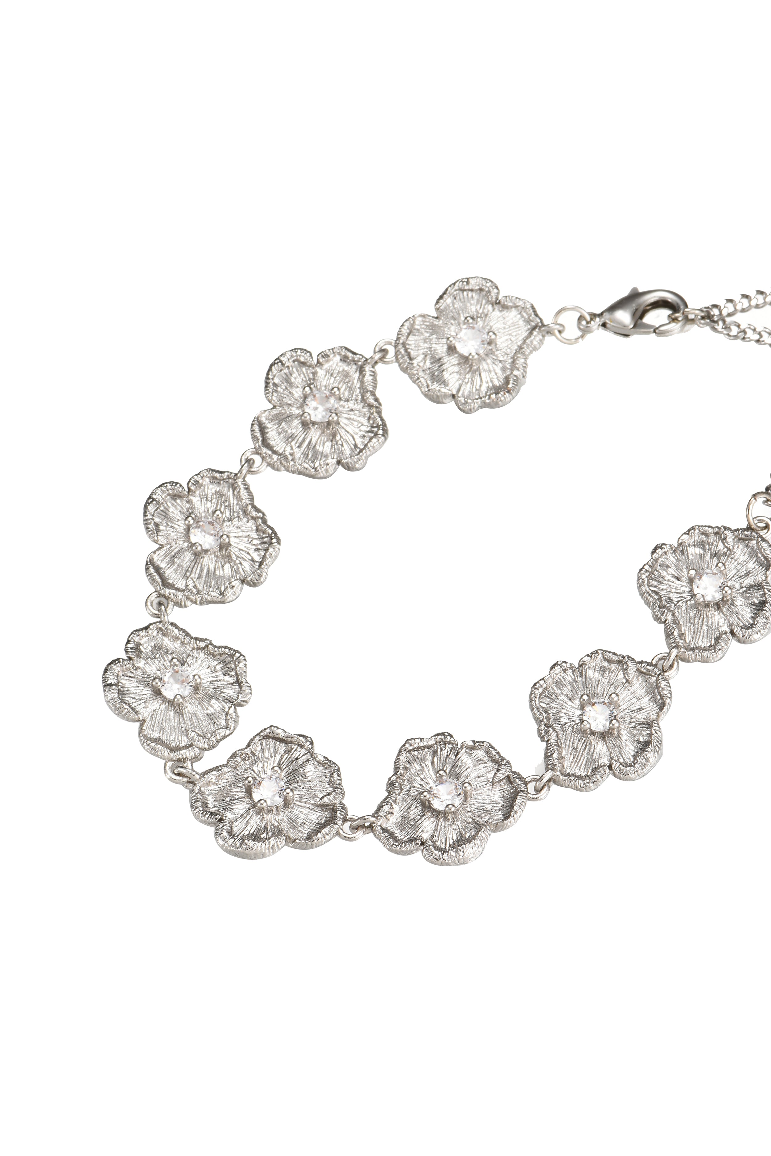 July Flower Silver Bracelet