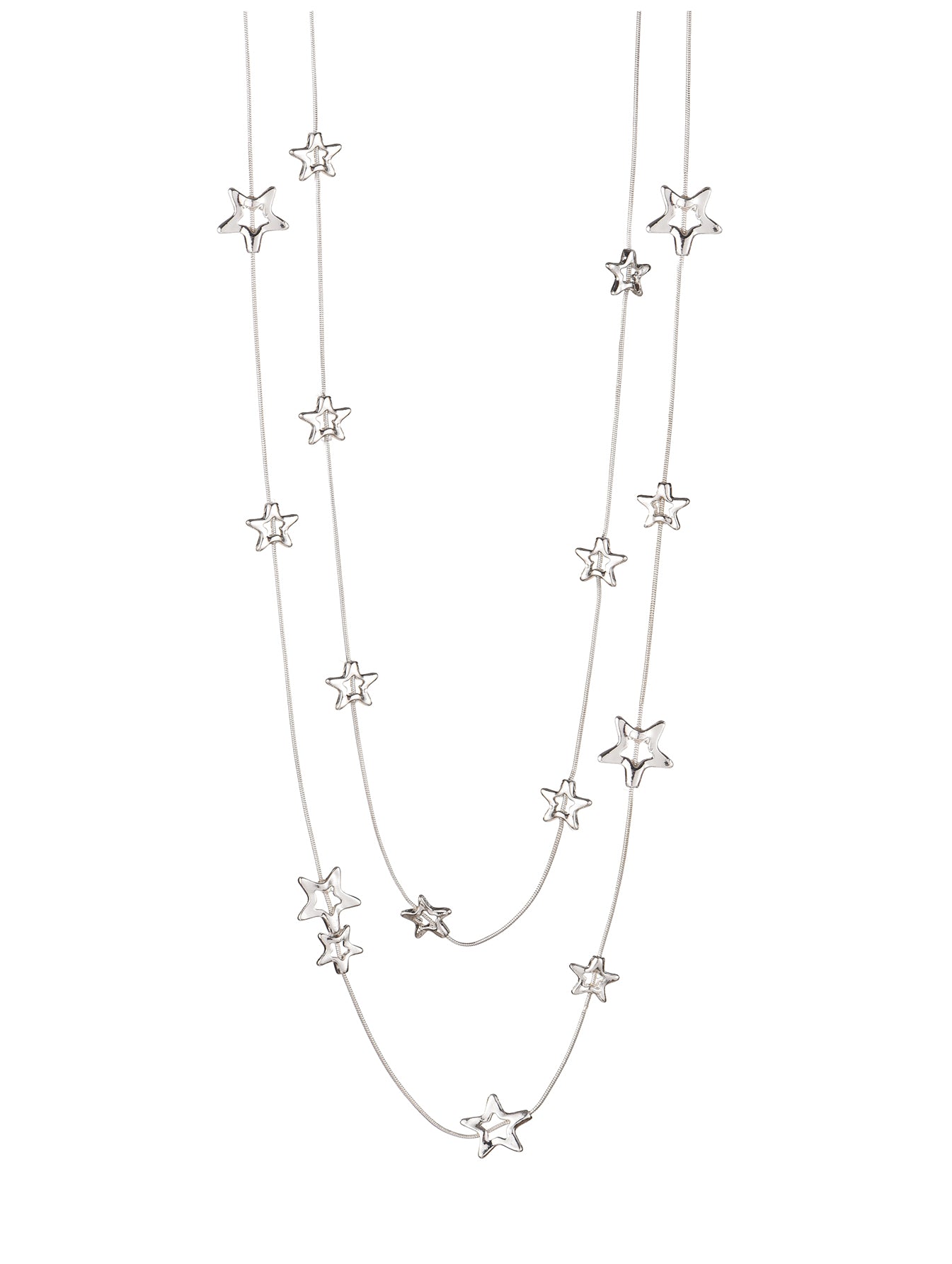 Silver Star Long Chain Body Chain