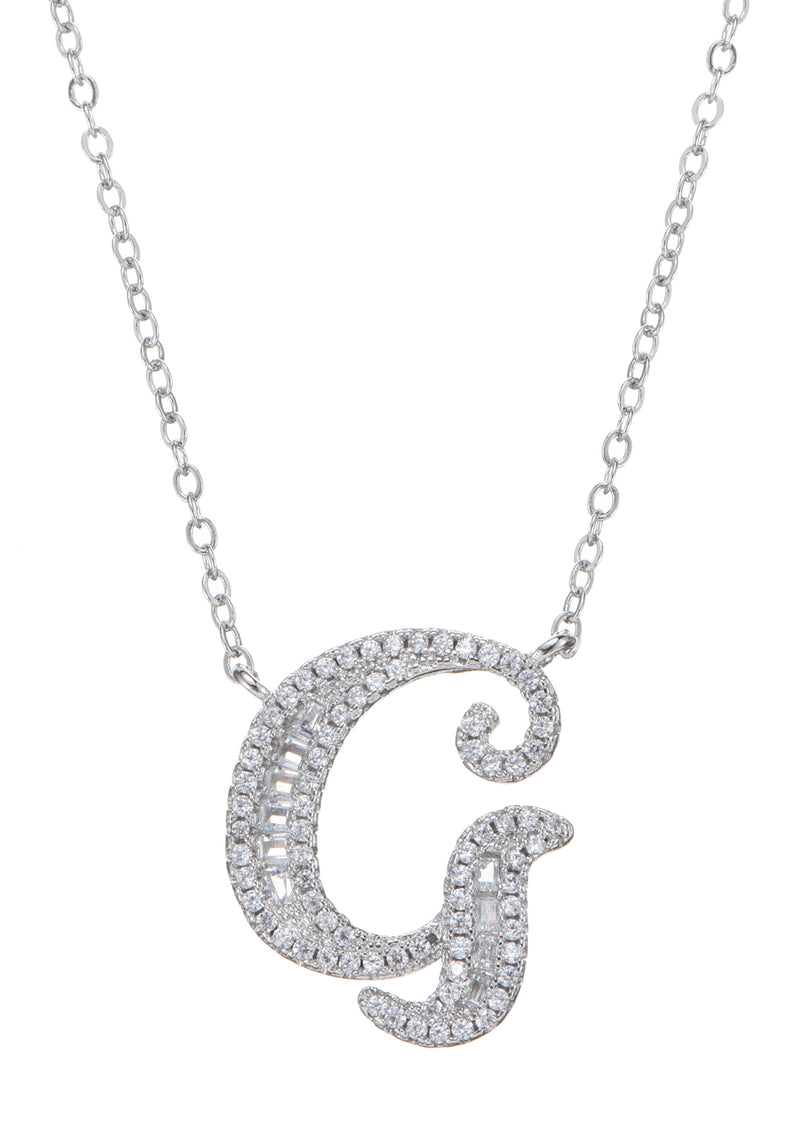 Foufou Alphabet Letter  Gemstone Necklace