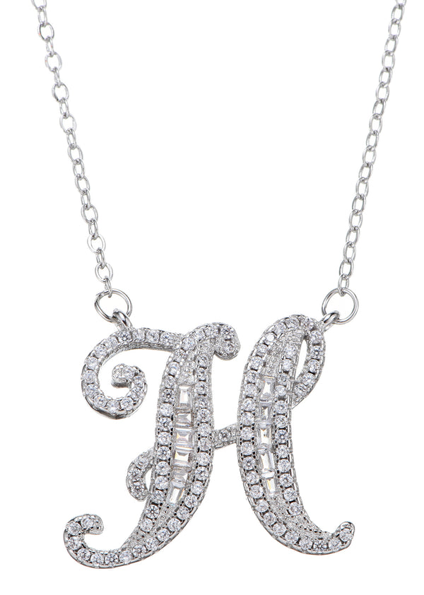 Foufou Letter H Gemstone Necklace