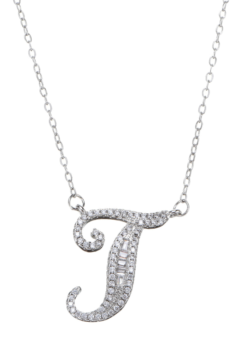 Foufou Alphabet Letter  Gemstone Necklace