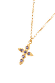 Romeo Purple Cross Necklace