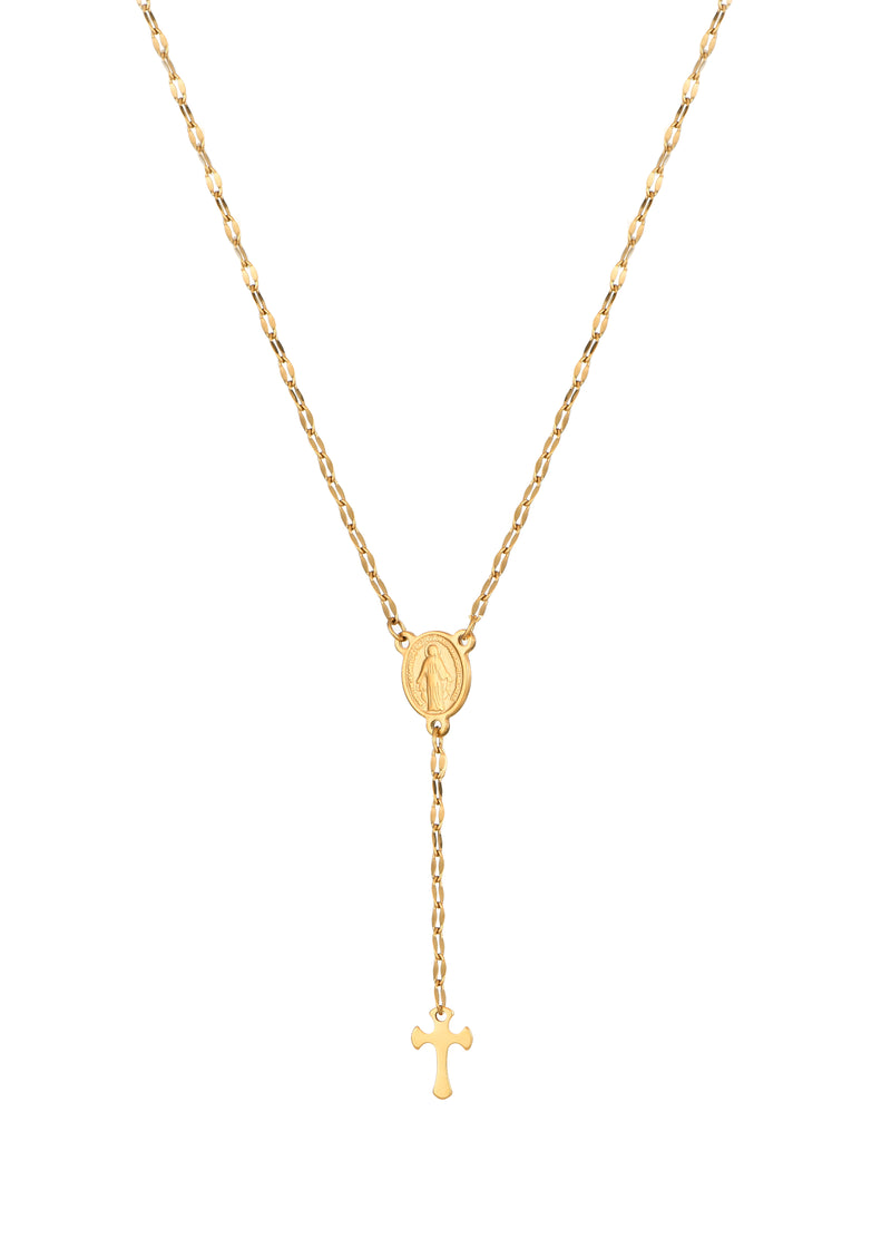 Martina Cross Long Chain Necklace