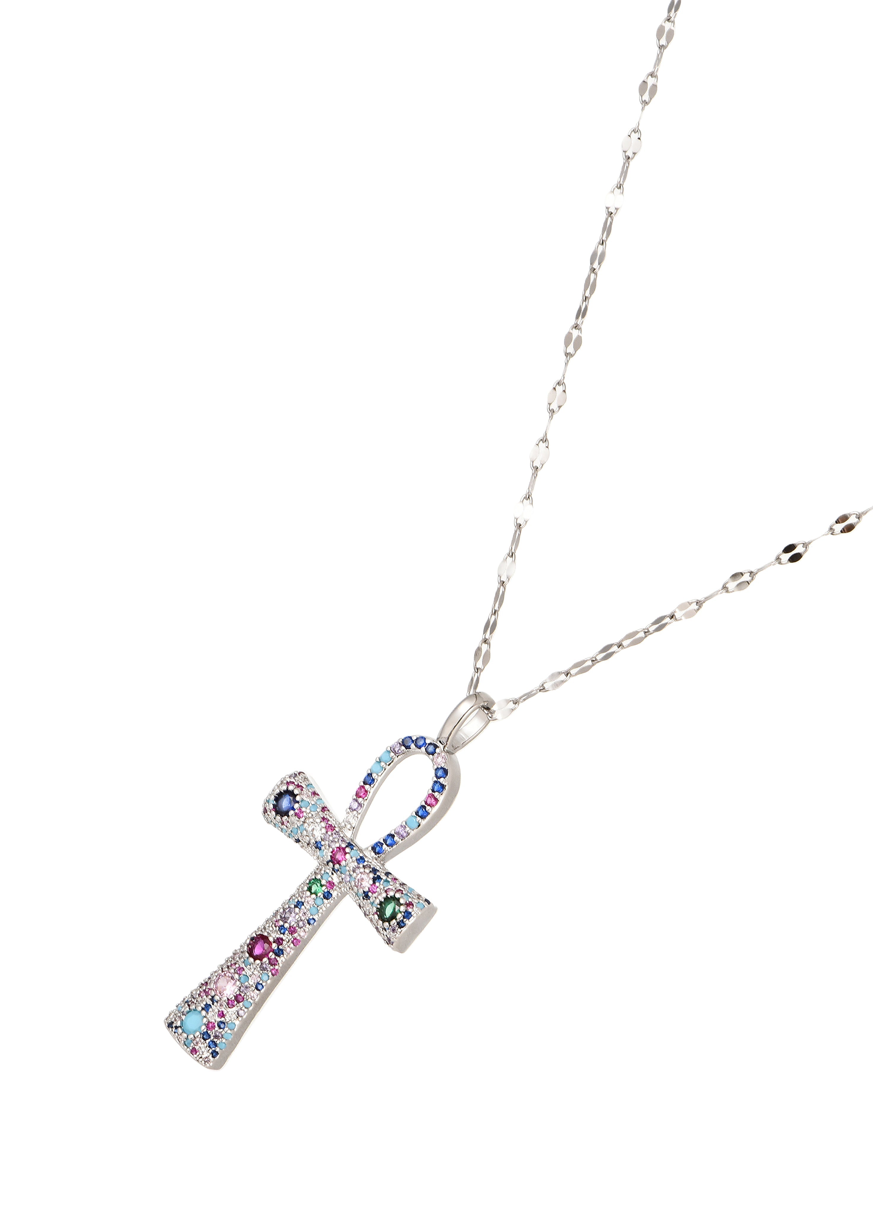 In Name Of Life Ankh Necklace - Silver
