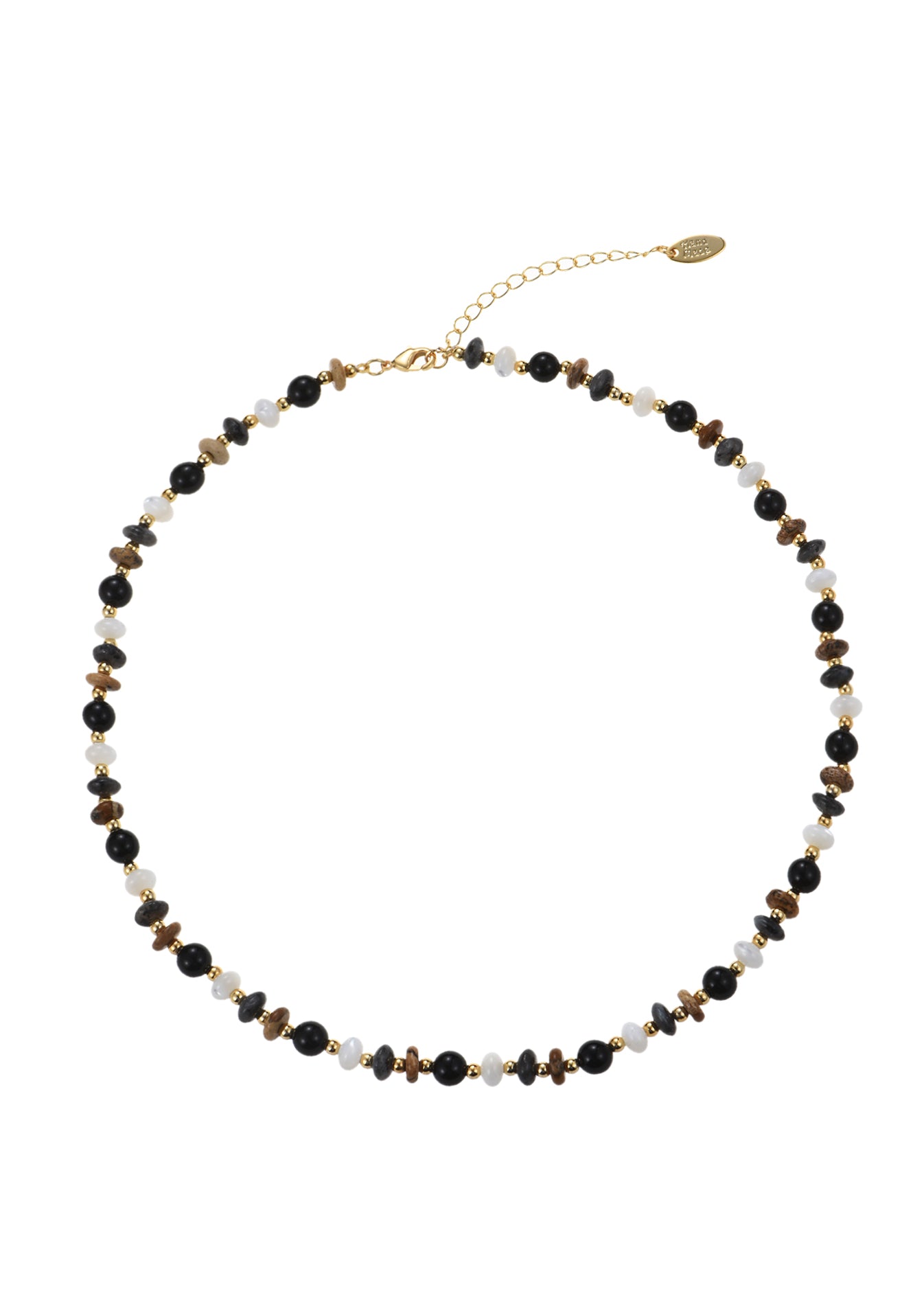 Flavia Beaded Black Neckalce