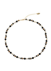 Flavia Beaded Black Neckalce