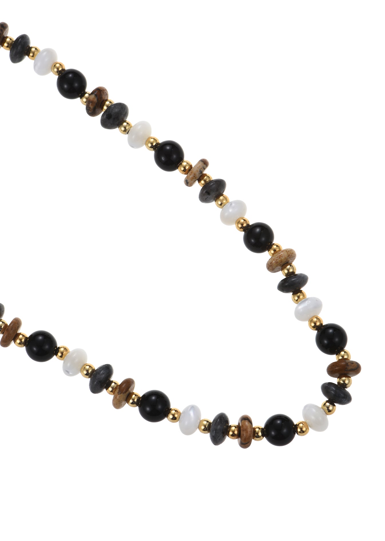 Flavia Beaded Black Neckalce