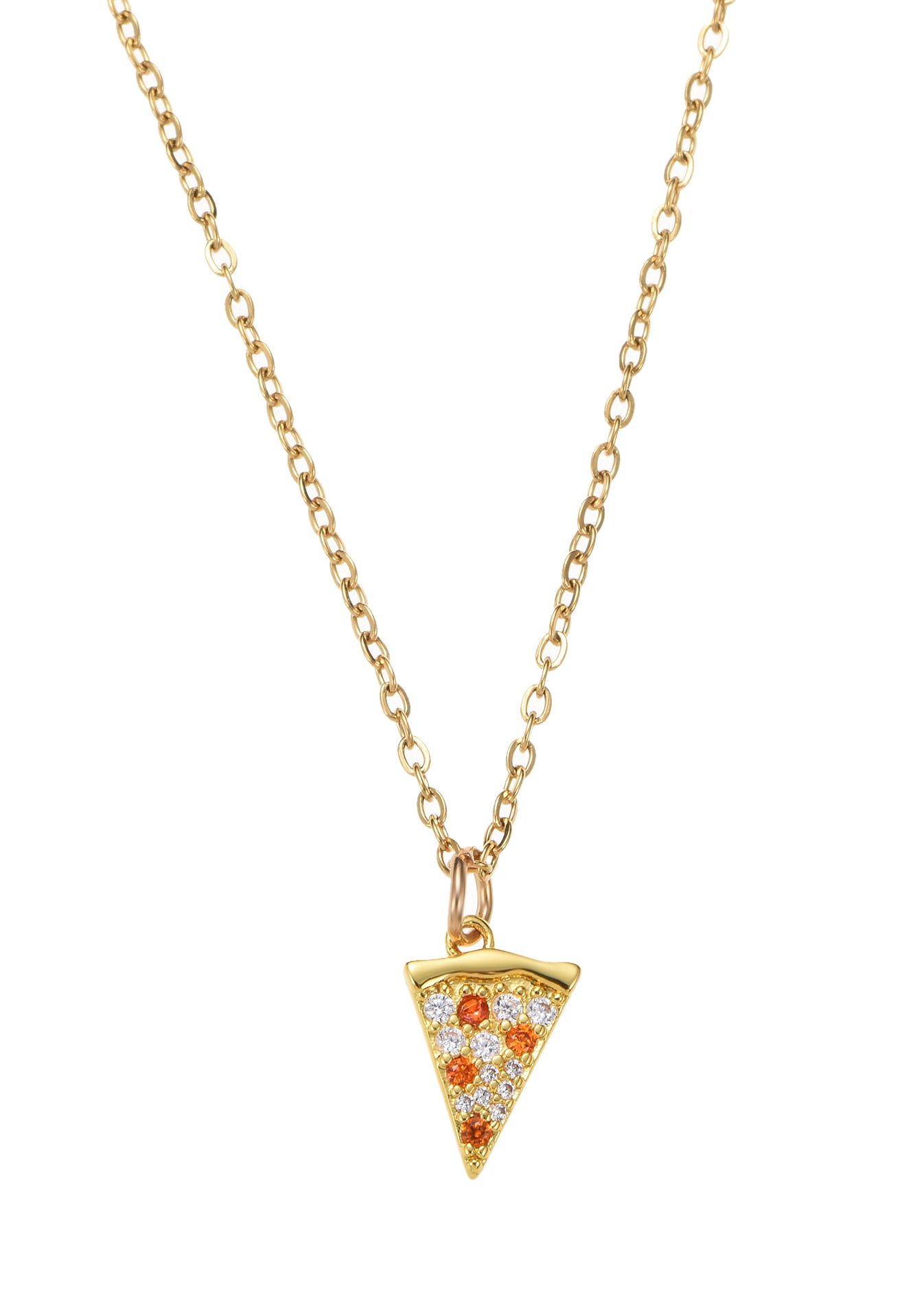 Collar de pizza con una rebanada de foufou