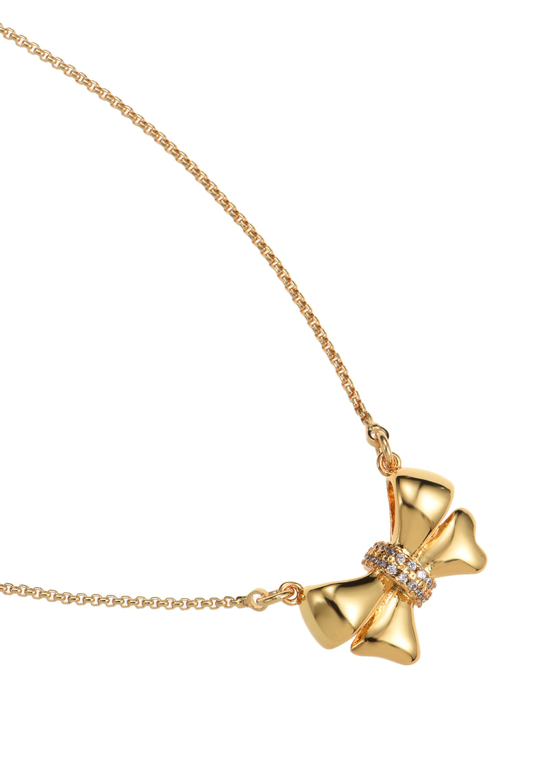 Emilien Bow Golden Necklace