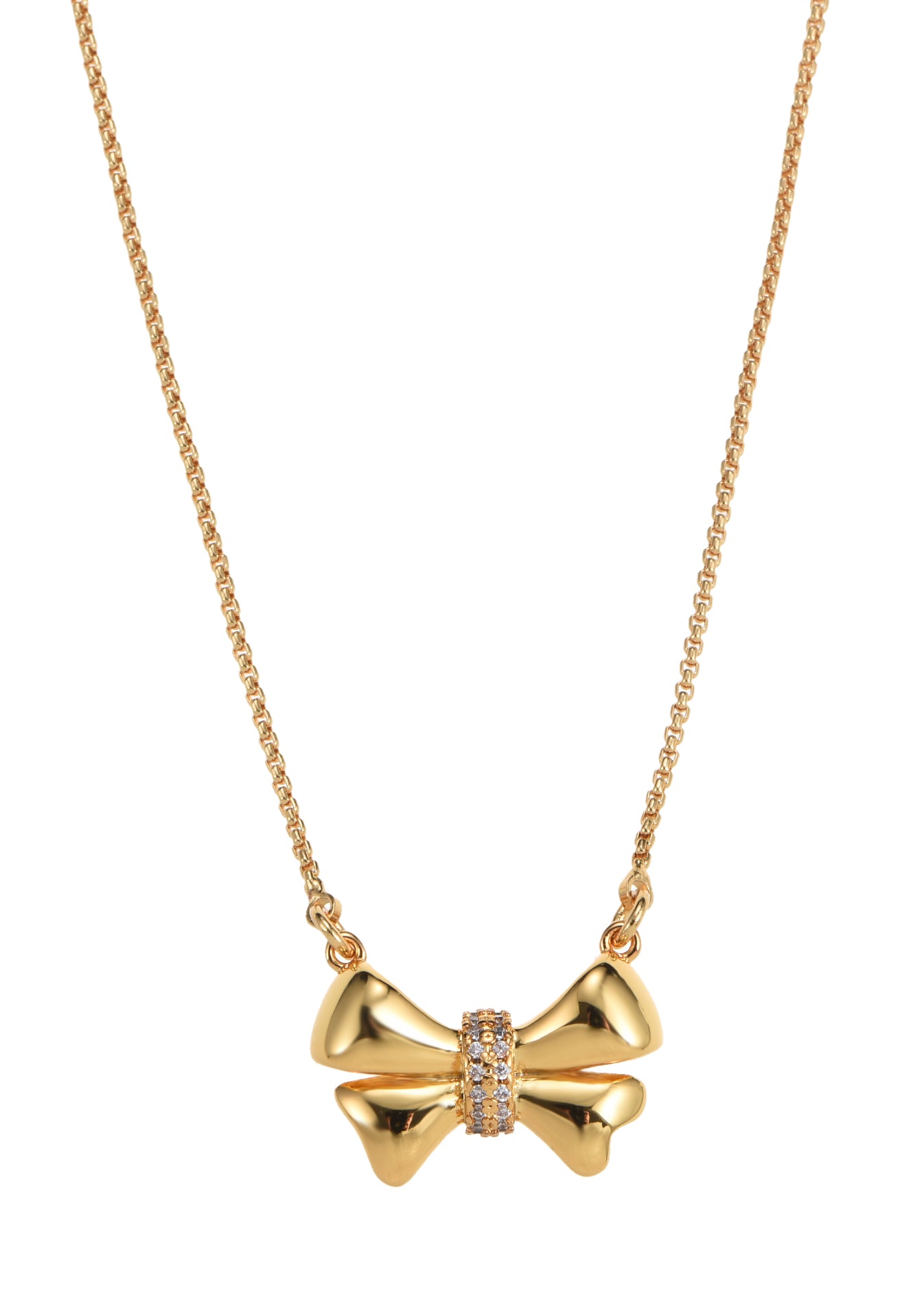 Emilien Bow Golden Necklace