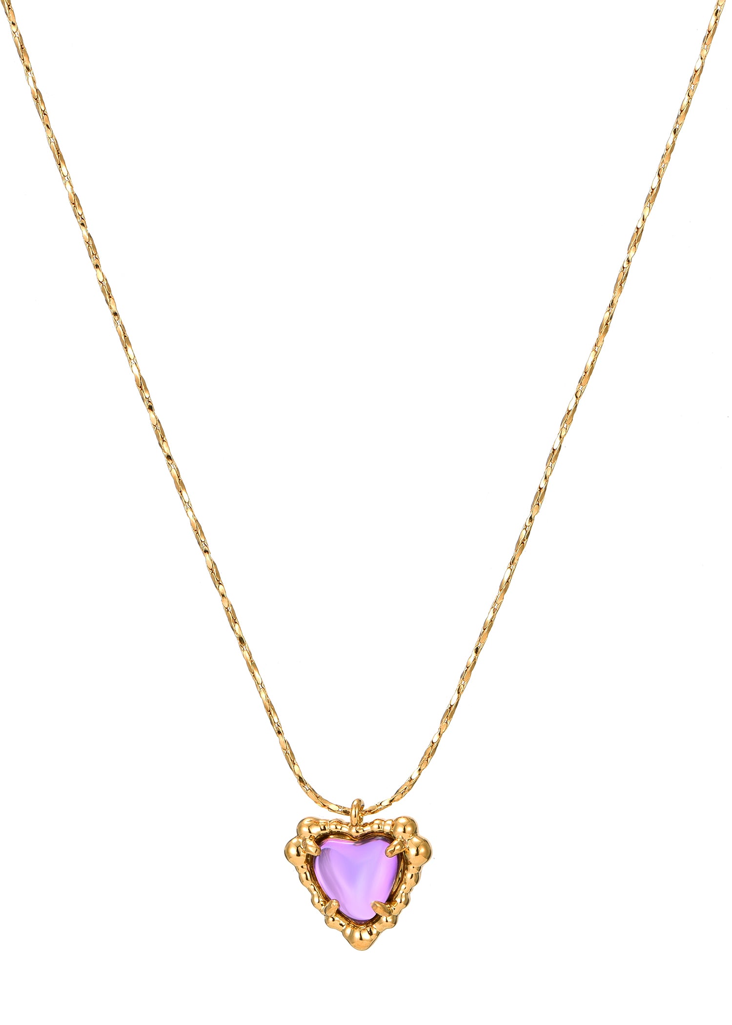 Carly Rosy Heart Love Necklace Maison Foufou 