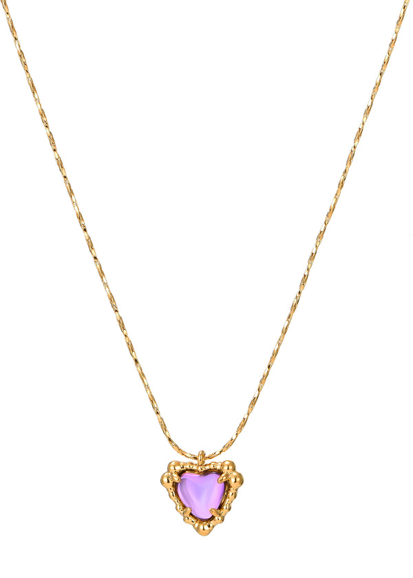Carly Rosy Heart Love Necklace