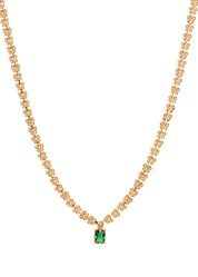 Kay Emerald Green Stone Golden Necklace