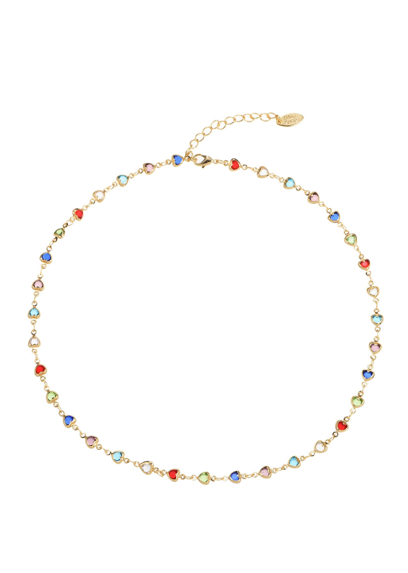 Michelle Collar Corazones de Colores Love Dorado