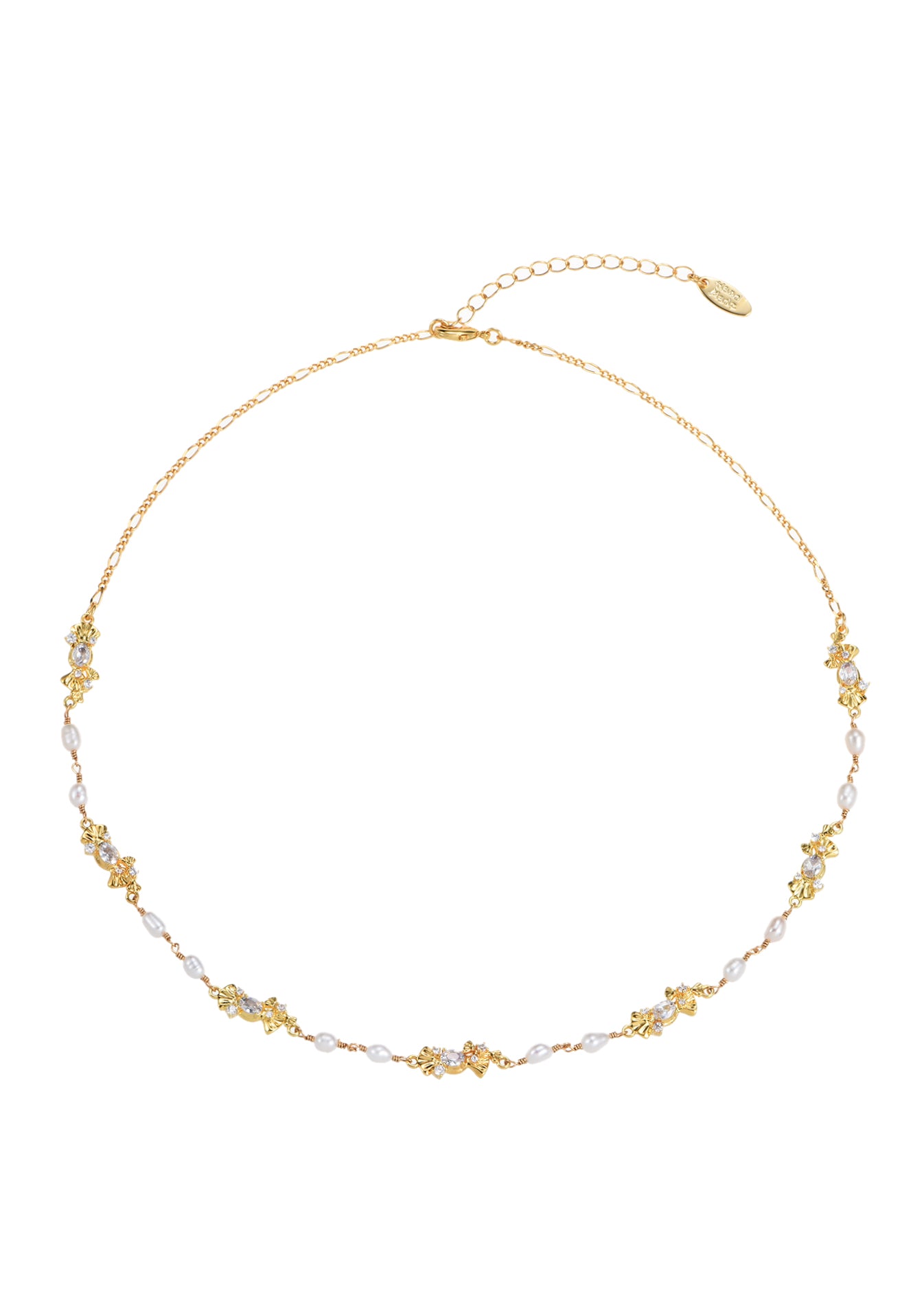 Laurent Pearl Golden Necklace