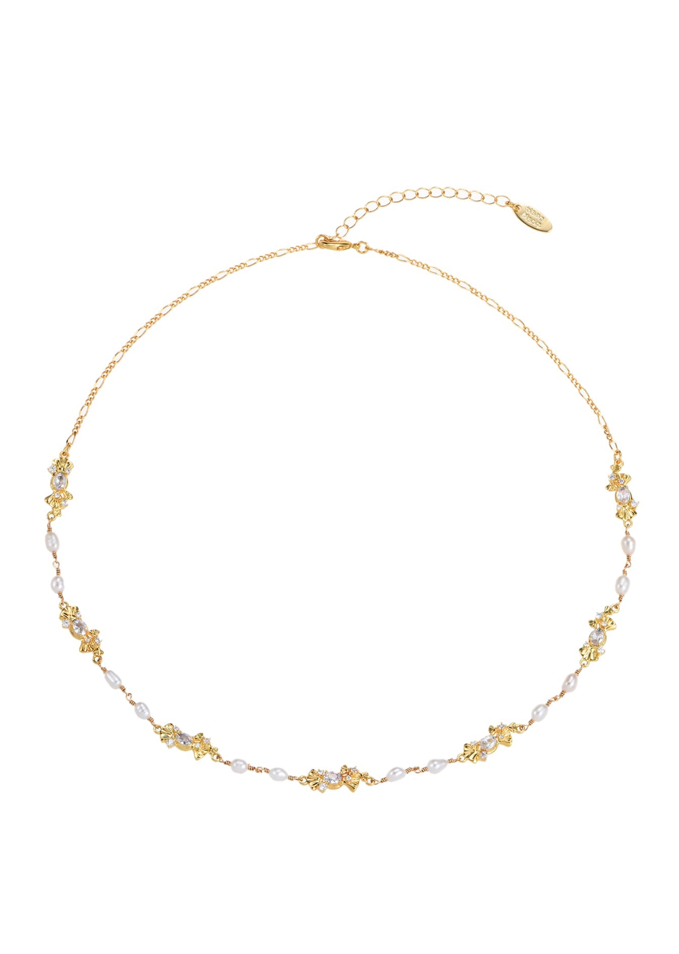 Laurent Pearl Golden Long Chain Necklace