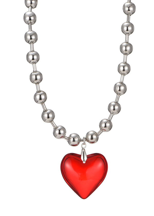 Dora Summer Passion Red Heart Necklace
