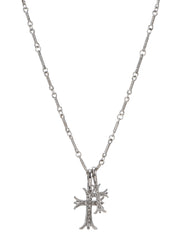 Val Duo Cross Silver Necklace