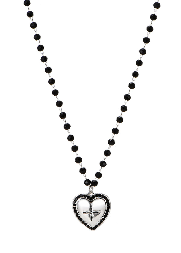 Aoi Y2k Black Silver Necklace