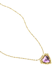 Carly Rosy Heart Love Necklace