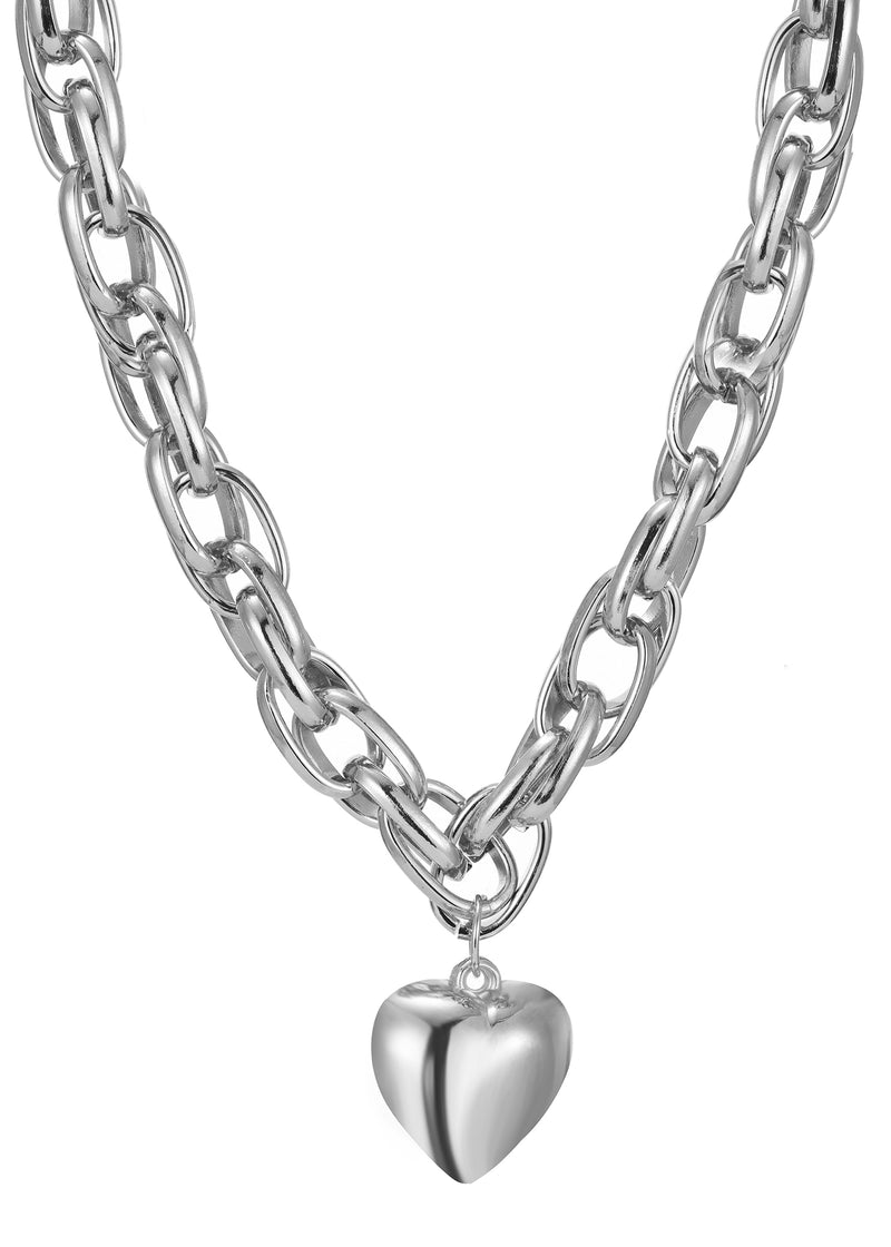 Chloe in Love Silver Heart Necklace