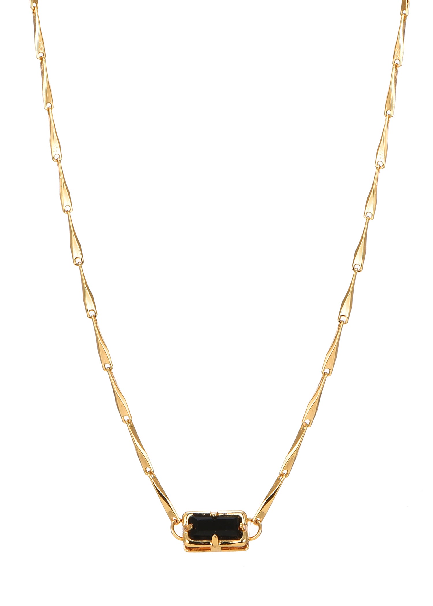 Madelaine Black Stone Necklace