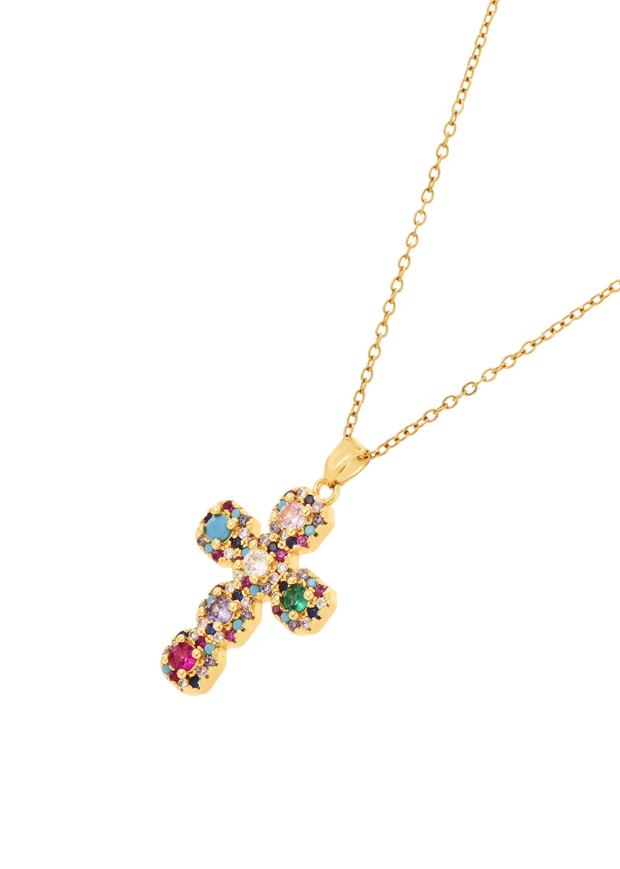 In Name Of Rose Cross Necklace - Mini
