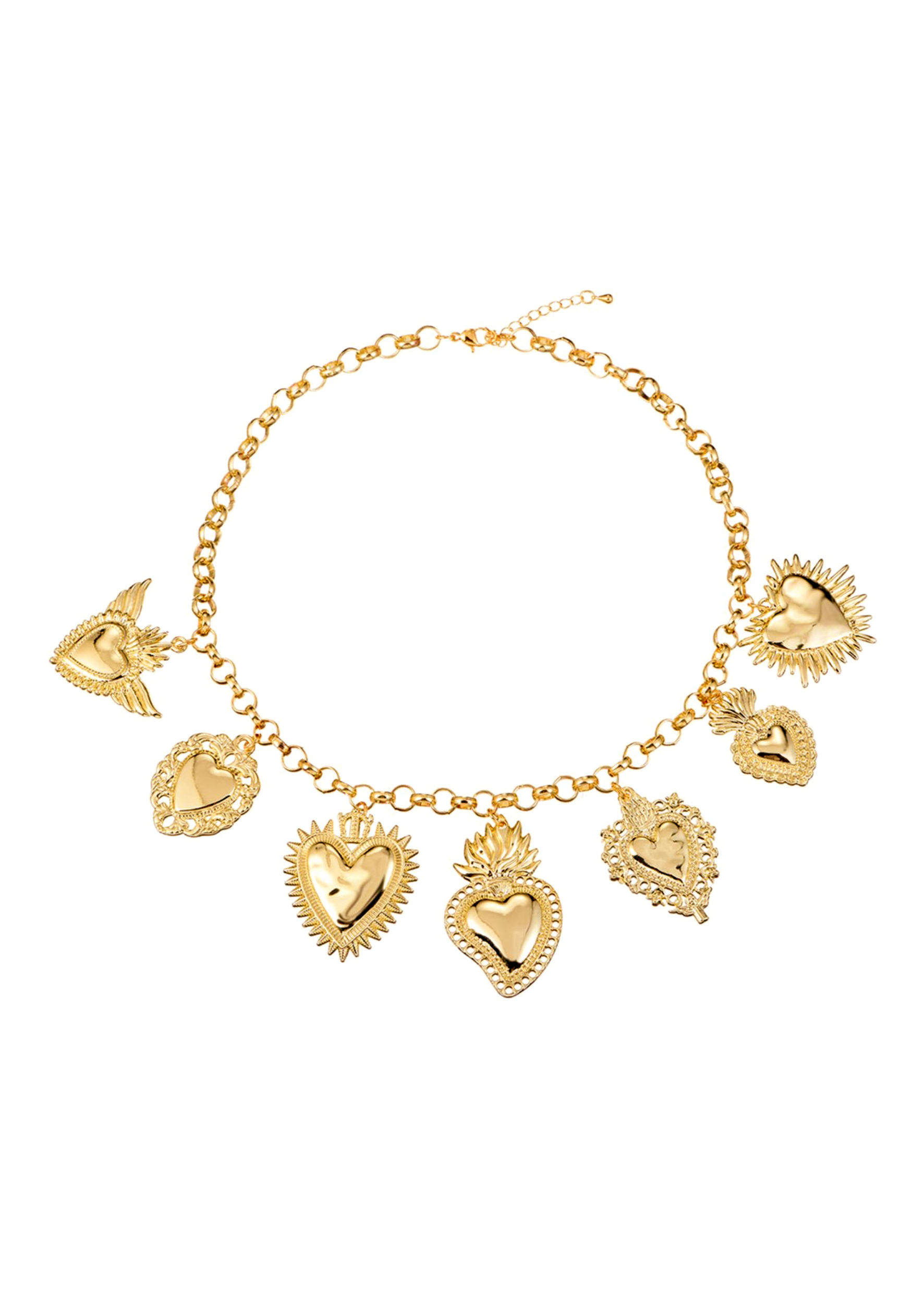 Sacre Coeur Ardent Heart Silver Necklace